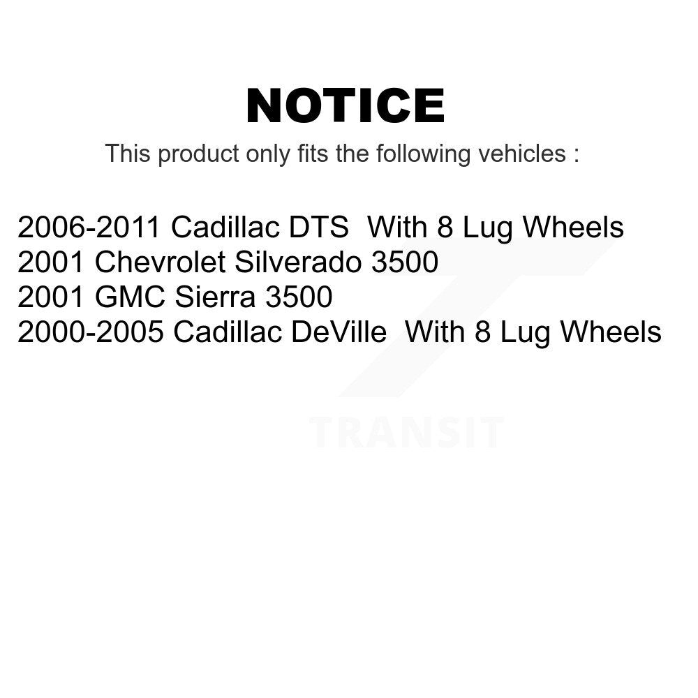 Front Rear Ceramic Brake Pads Kit For Cadillac DeVille DTS Chevrolet Silverado 3500 GMC Sierra KTC-100389