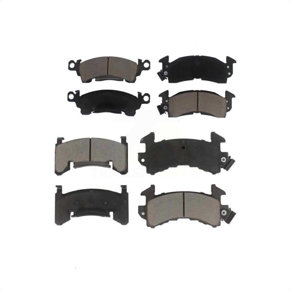 Front Rear Ceramic Brake Pads Kit For Cadillac DeVille Pontiac Firebird Fleetwood Commercial Chassis KCX-100464