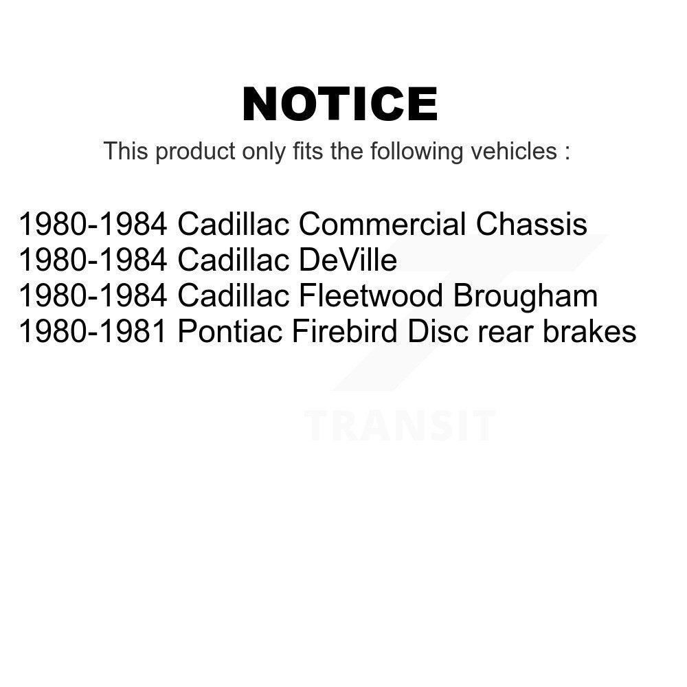Front Rear Ceramic Brake Pads Kit For Cadillac DeVille Pontiac Firebird Fleetwood Commercial Chassis KTC-100337