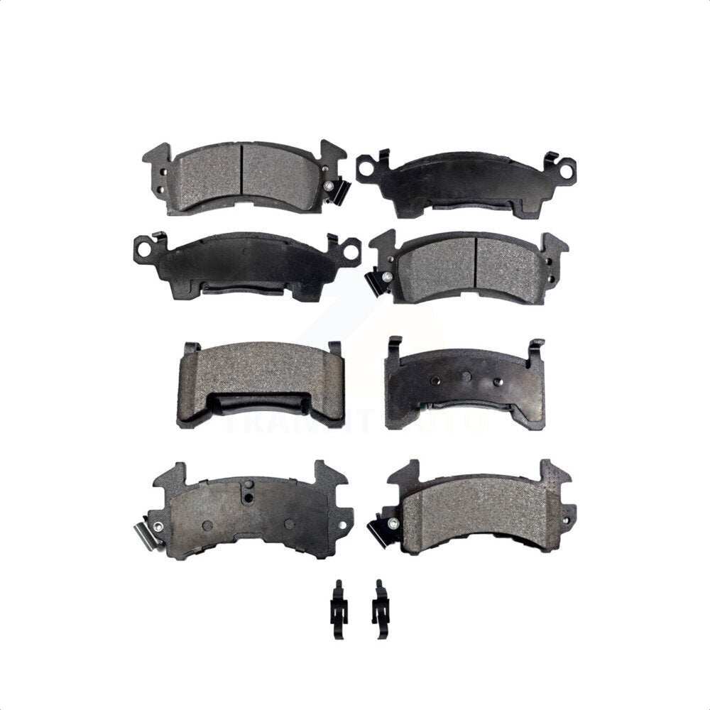 Front Rear Ceramic Brake Pads Kit For Cadillac DeVille Pontiac Firebird Fleetwood Commercial Chassis KTC-100337