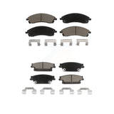 Front Rear Ceramic Brake Pads Kit For Cadillac SRX CTS STS KCX-100416