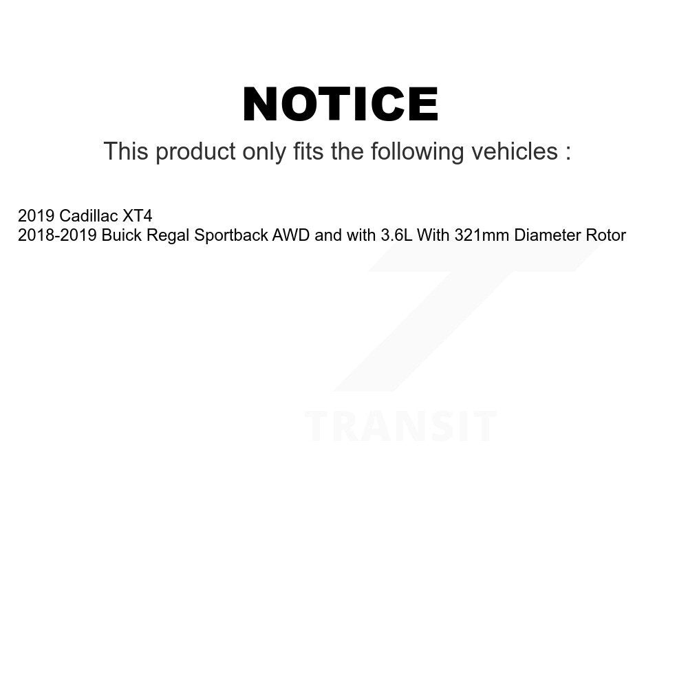 Front Rear Ceramic Brake Pads Kit For Cadillac XT4 Buick Regal Sportback KTC-100649