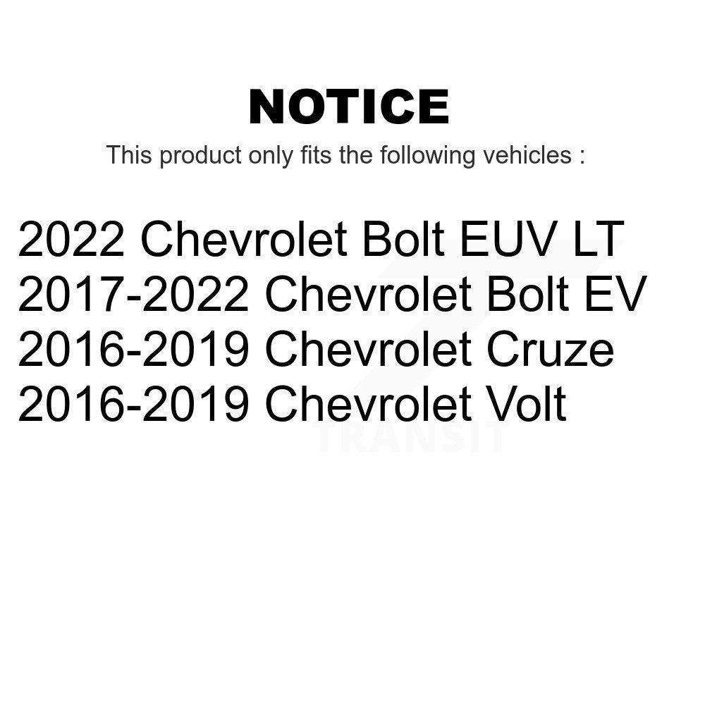 Front Rear Ceramic Brake Pads Kit For Chevrolet Cruze Volt Bolt EV EUV KCX-100468