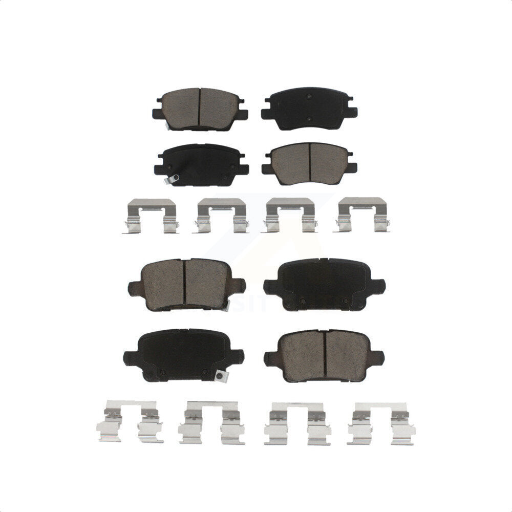 Front Rear Ceramic Brake Pads Kit For Chevrolet Cruze Volt Bolt EV EUV KCX-100468