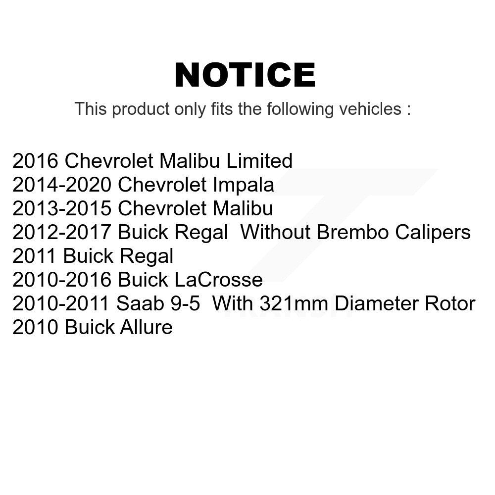 Front Rear Ceramic Brake Pads Kit For Chevrolet Malibu Buick Impala LaCrosse Regal Limited Saab 9-5 Allure KCX-100302
