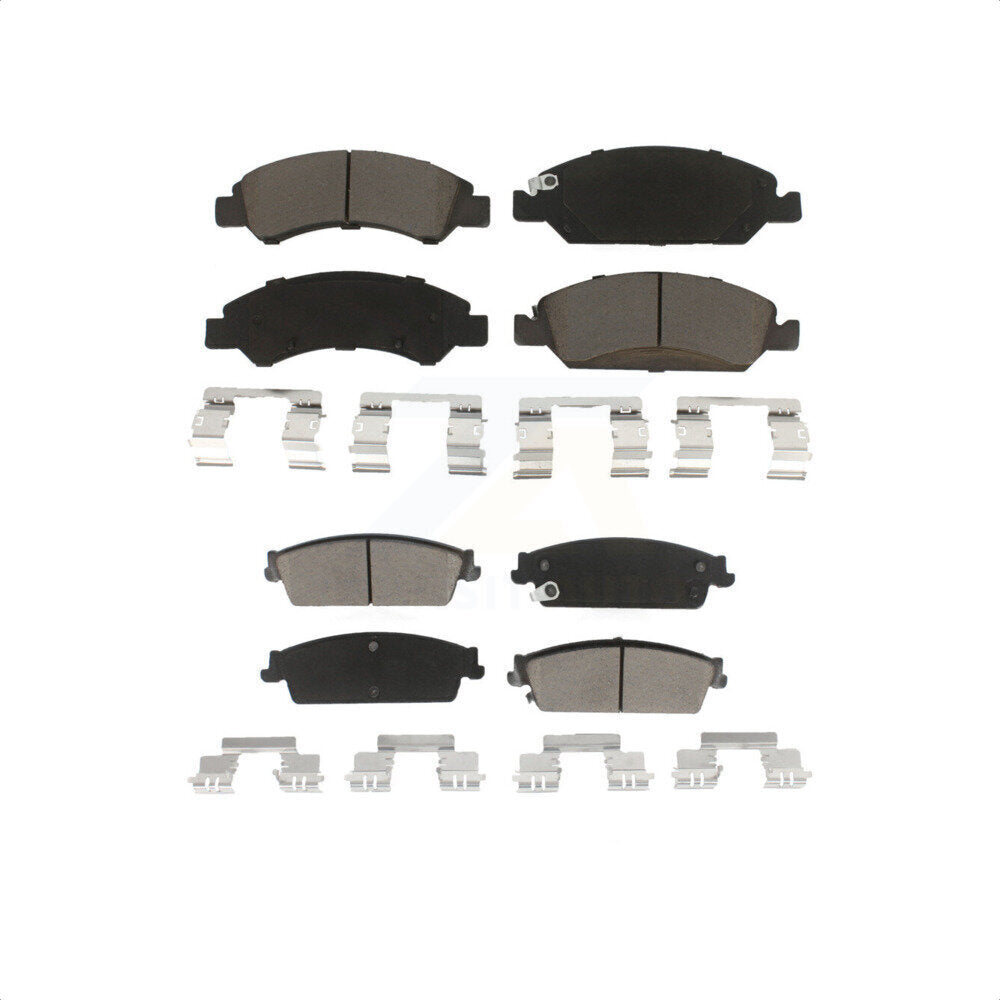 Front Rear Ceramic Brake Pads Kit For Chevrolet Silverado 1500 GMC Sierra Tahoe Suburban Yukon Cadillac XL Avalanche Escalade ESV EXT KCX-100216