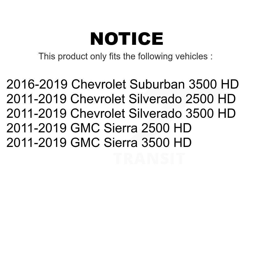 Front Rear Ceramic Brake Pads Kit For Chevrolet Silverado 2500 HD GMC Sierra 3500 Suburban KCX-100501