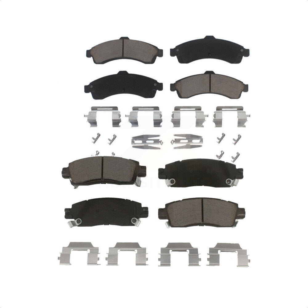 Front Rear Ceramic Brake Pads Kit For Chevrolet Trailblazer GMC Envoy EXT XL Buick Rainier Oldsmobile Bravada XUV SSR Isuzu Ascender Saab 9-7x KCX-100060