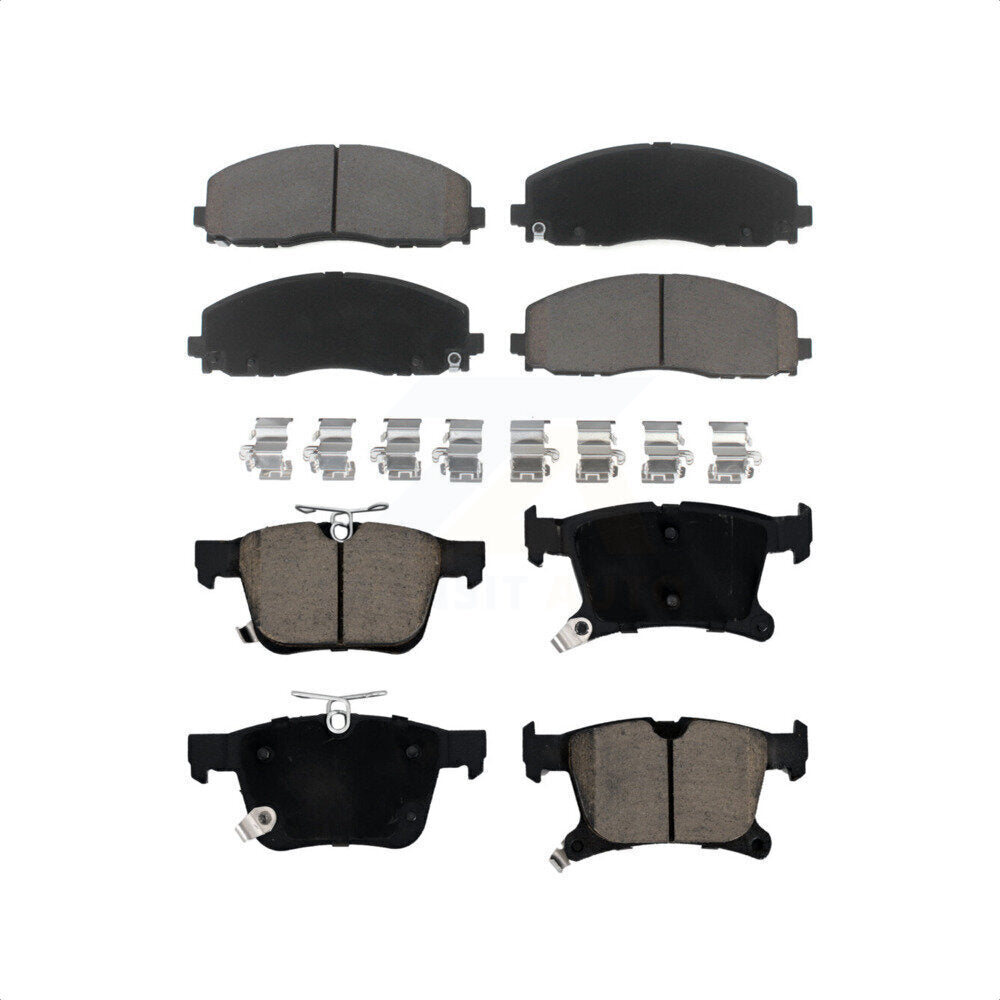 Front Rear Ceramic Brake Pads Kit For Chrysler Pacifica Voyager Grand Caravan KCX-100235