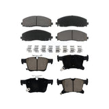 Front Rear Ceramic Brake Pads Kit For Chrysler Pacifica Voyager Grand Caravan KCX-100235