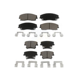 Front Rear Ceramic Brake Pads Kit For Dodge Charger Chrysler 300 Challenger Magnum KCX-100029