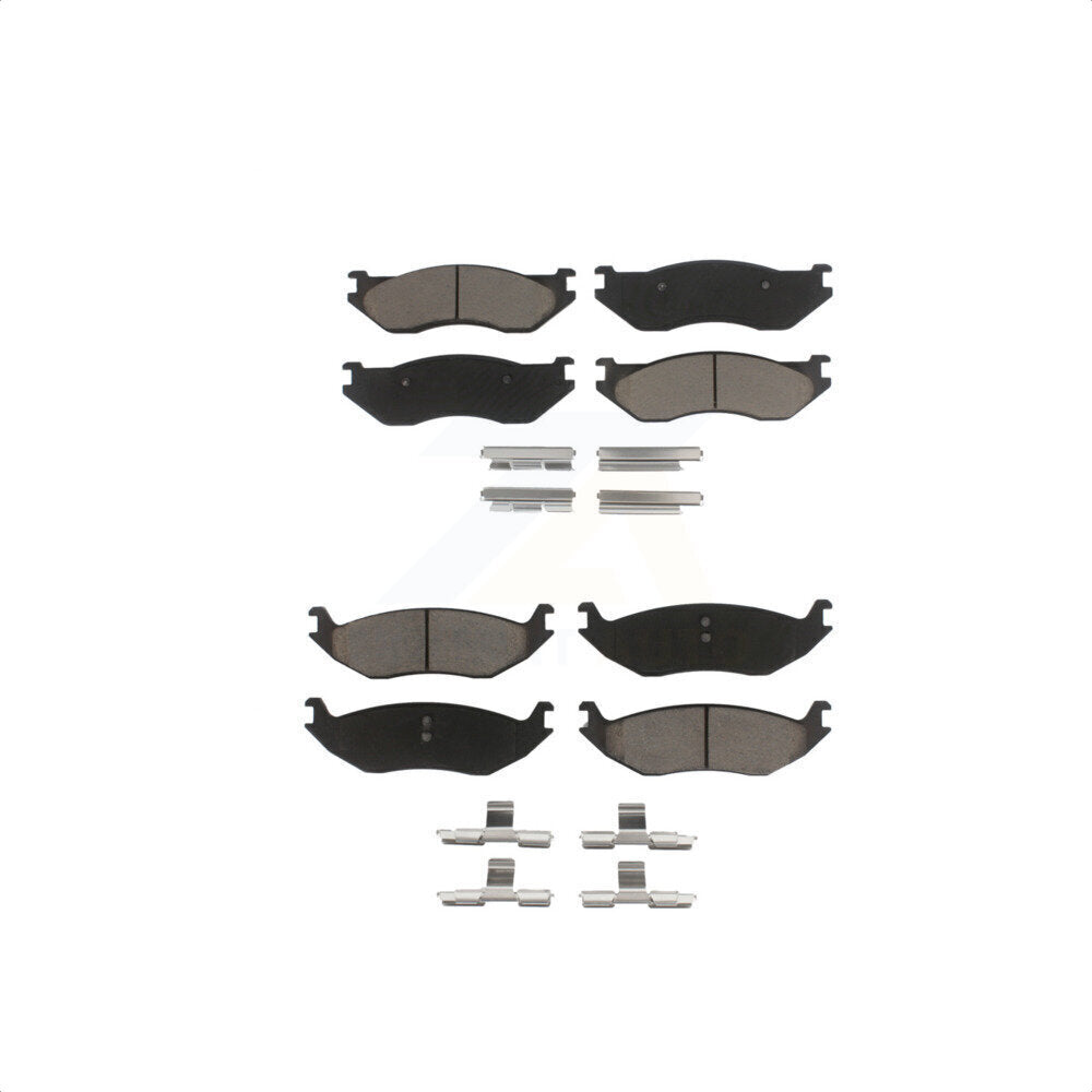 Front Rear Ceramic Brake Pads Kit For Dodge Durango Ram 1500 Van KCX-100519
