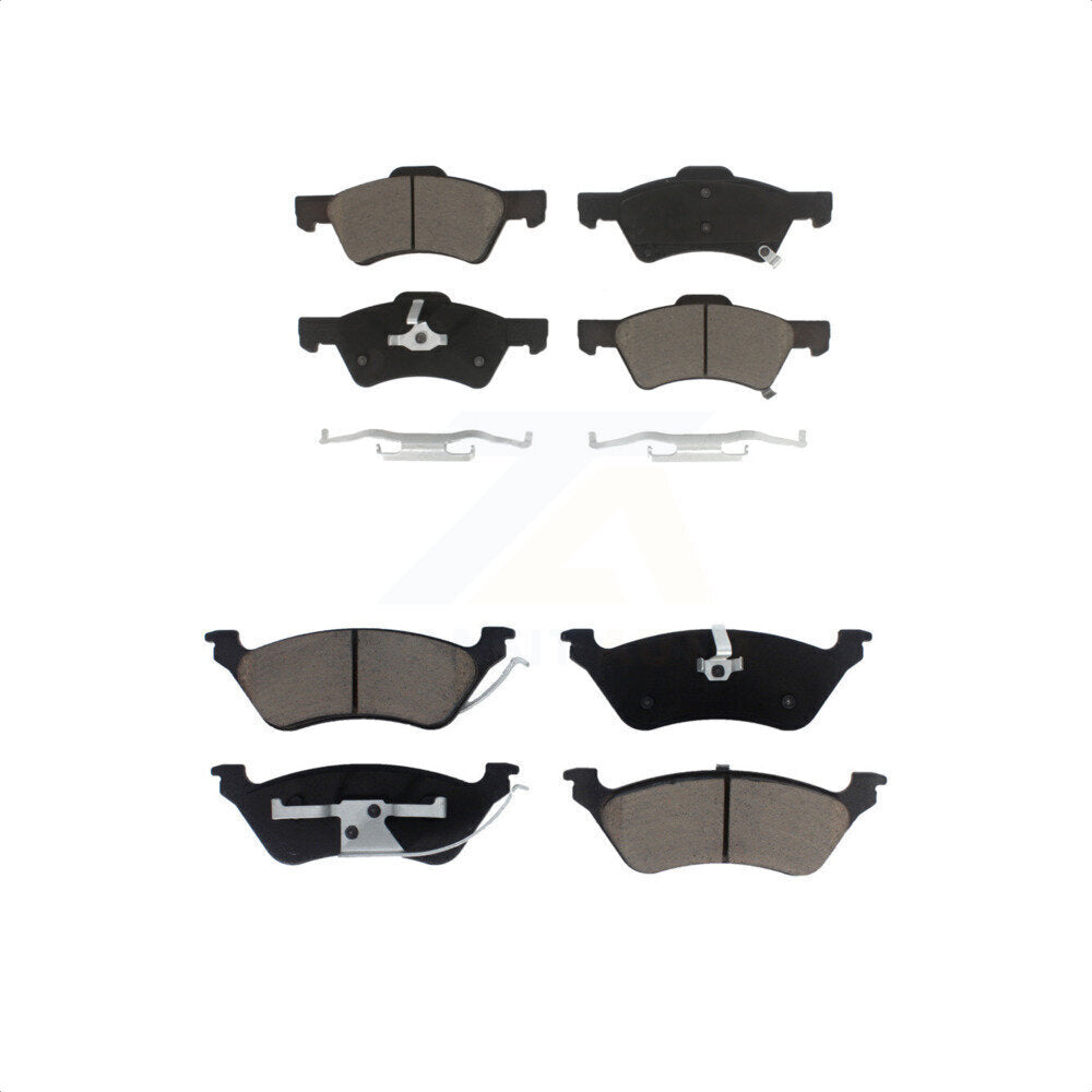 Front Rear Ceramic Brake Pads Kit For Dodge Grand Caravan Chrysler Town & Country Voyager KCX-100182