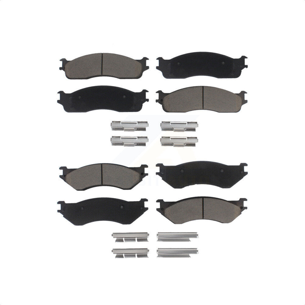 Front Rear Ceramic Brake Pads Kit For Dodge Ram 2500 1500 3500 KCX-100042