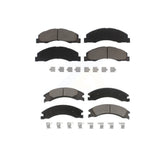 Front Rear Ceramic Brake Pads Kit For Ford E-350 Super Duty E-250 E-150 E-450 Econoline KCX-100004