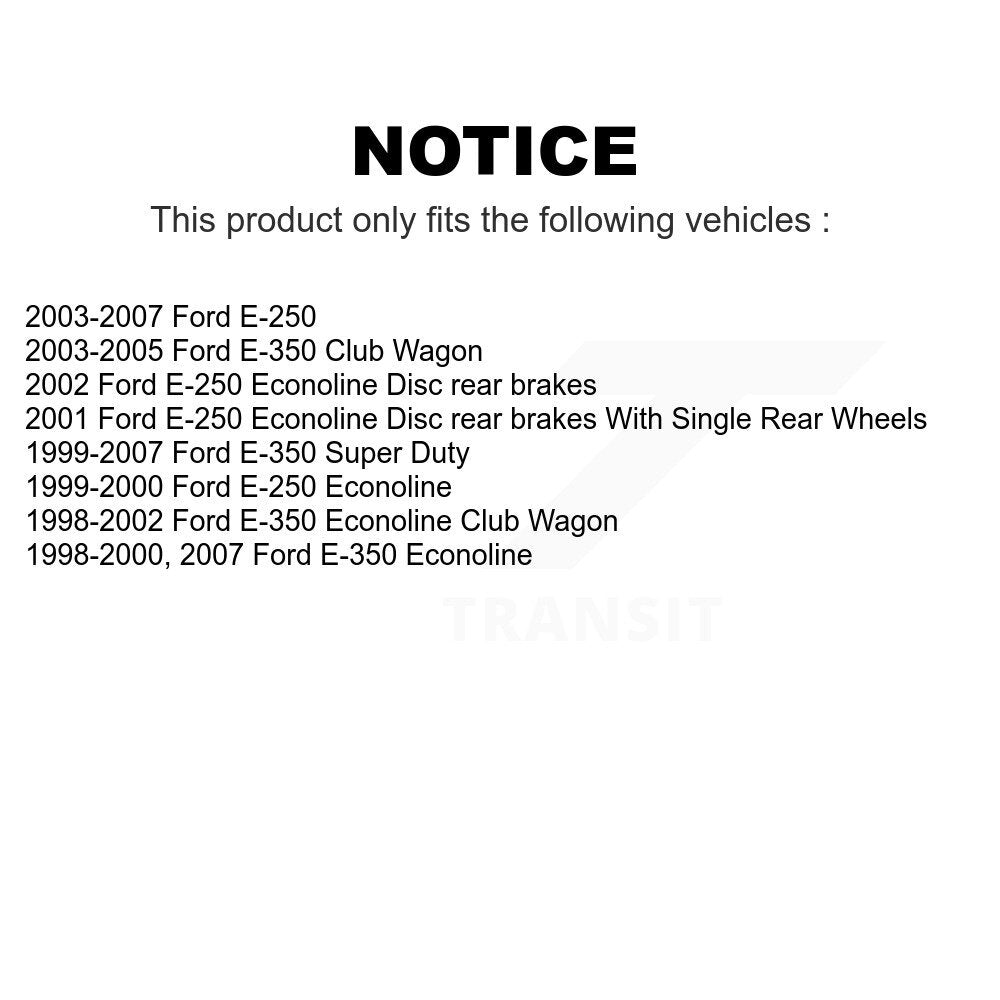 Front Rear Ceramic Brake Pads Kit For Ford E-350 Super Duty E-250 Econoline Club Wagon KCX-100258
