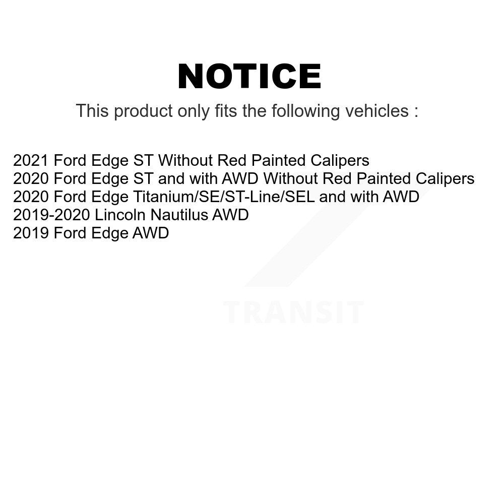 Front Rear Ceramic Brake Pads Kit For Ford Edge Lincoln Nautilus KTC-100670