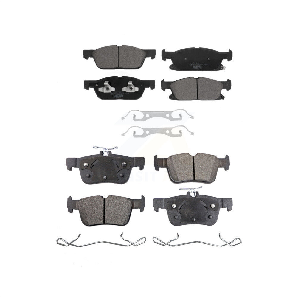 Front Rear Ceramic Brake Pads Kit For Ford Edge Lincoln Nautilus KTC-100670
