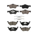 Front Rear Ceramic Brake Pads Kit For Ford Escape Mercury Mariner Mazda Tribute KCX-100406