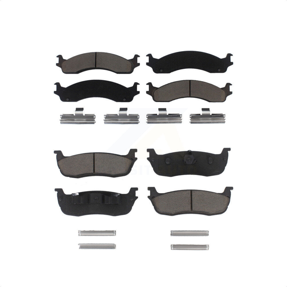 Front Rear Ceramic Brake Pads Kit For Ford F-250 HD KCX-100082