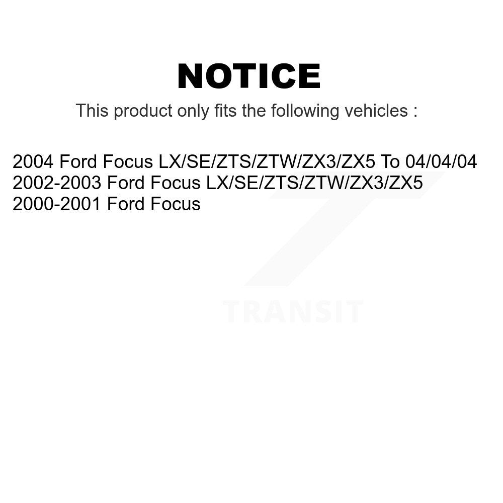 Front Rear Ceramic Brake Pads Kit For Ford Focus KCX-100093