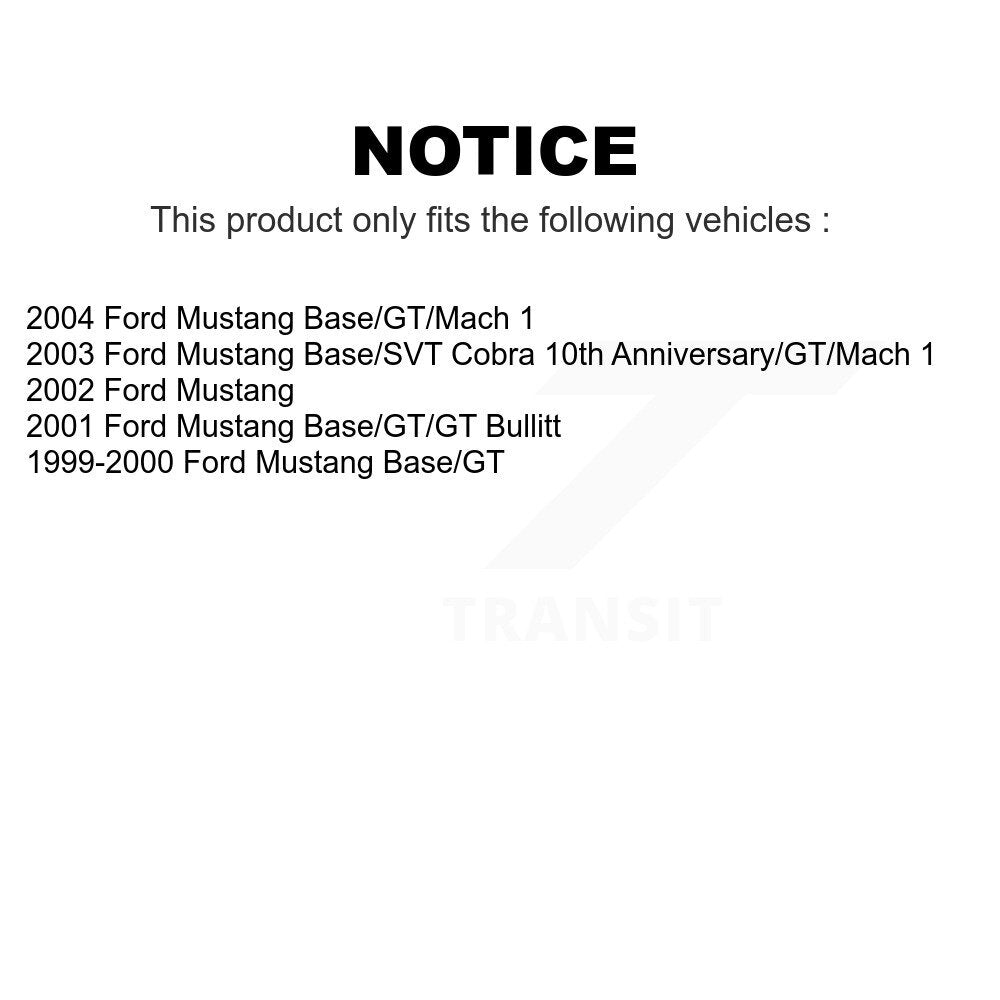 Front Rear Ceramic Brake Pads Kit For Ford Mustang KCX-100387