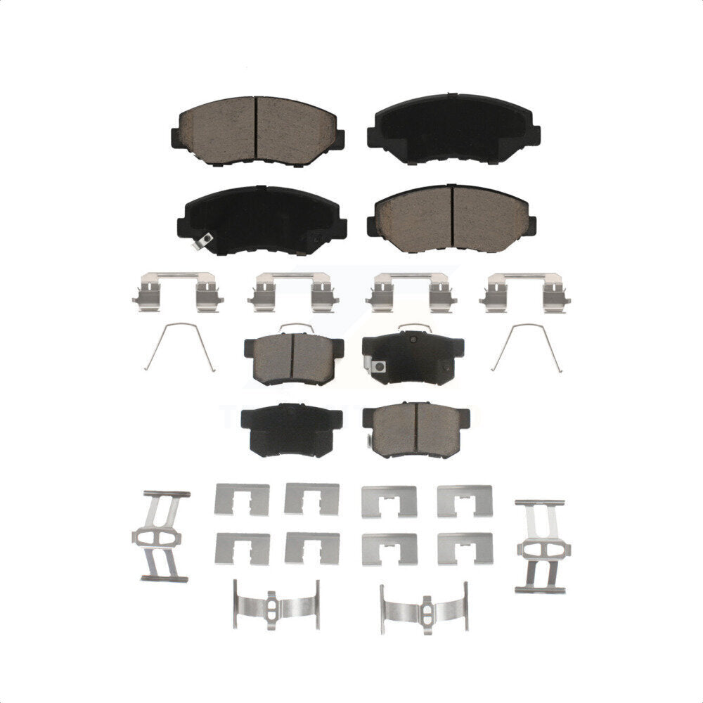 Front Rear Ceramic Brake Pads Kit For Honda Accord Civic CR-V Element Acura ILX KCX-100105
