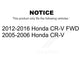 Front Rear Ceramic Brake Pads Kit For Honda CR-V KCX-100474
