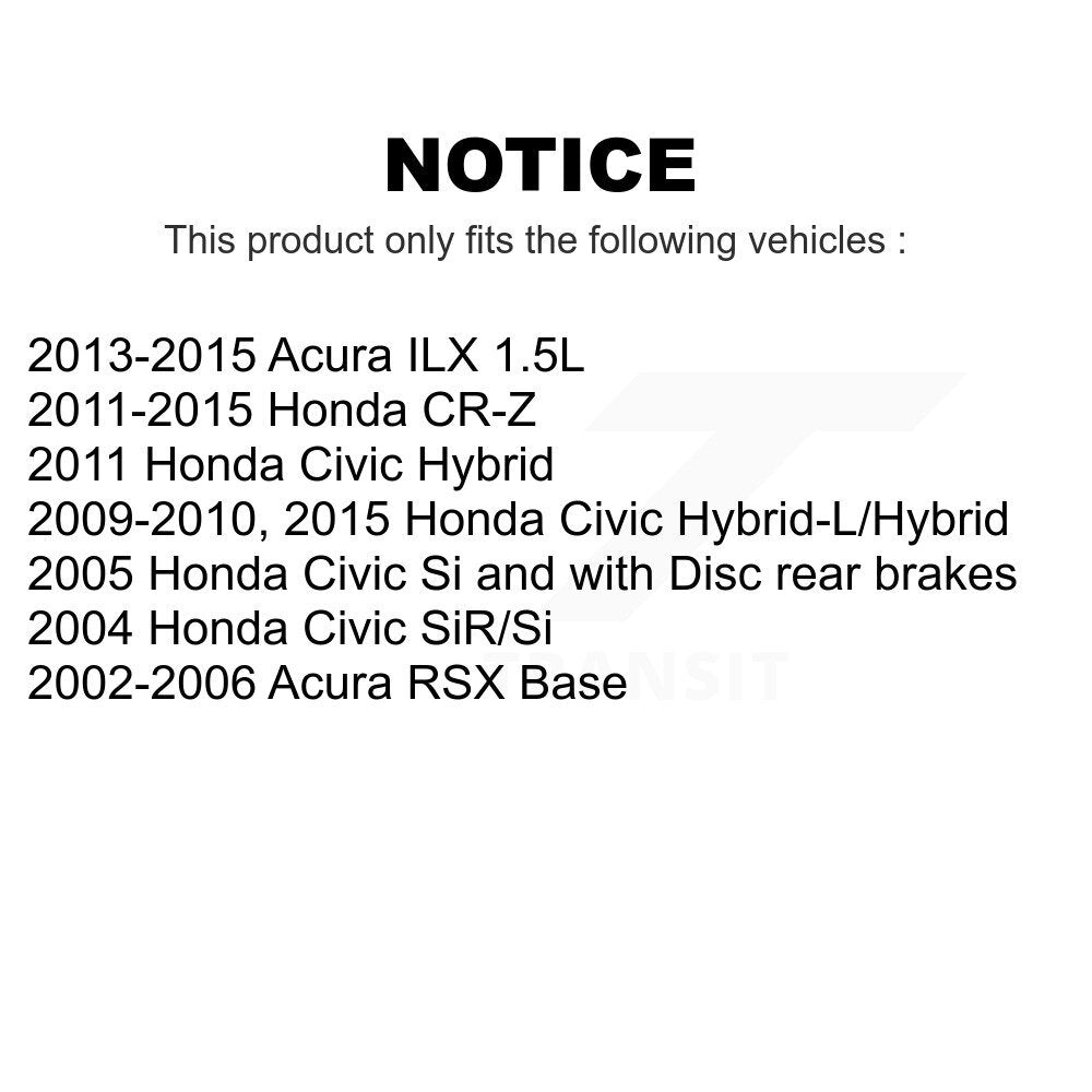 Front Rear Ceramic Brake Pads Kit For Honda Civic Acura RSX ILX CR-Z KCX-100205