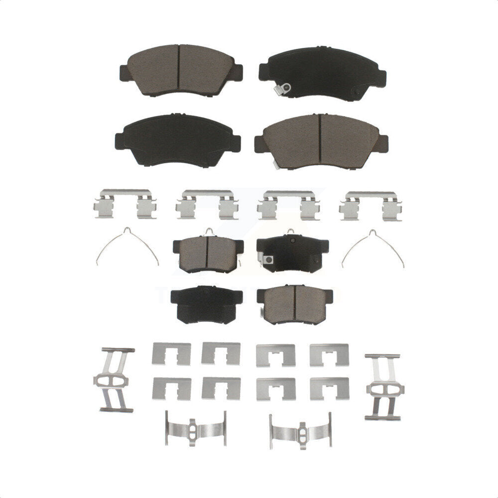 Front Rear Ceramic Brake Pads Kit For Honda Civic Acura RSX ILX CR-Z KCX-100205