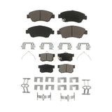 Front Rear Ceramic Brake Pads Kit For Honda Civic Acura RSX ILX CR-Z KCX-100205