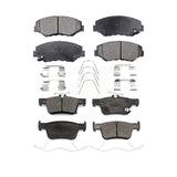 Front Rear Ceramic Brake Pads Kit For Honda Civic KTC-100604