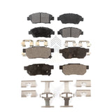 Front Rear Ceramic Brake Pads Kit For Honda Fit Civic del Sol KTC-100495