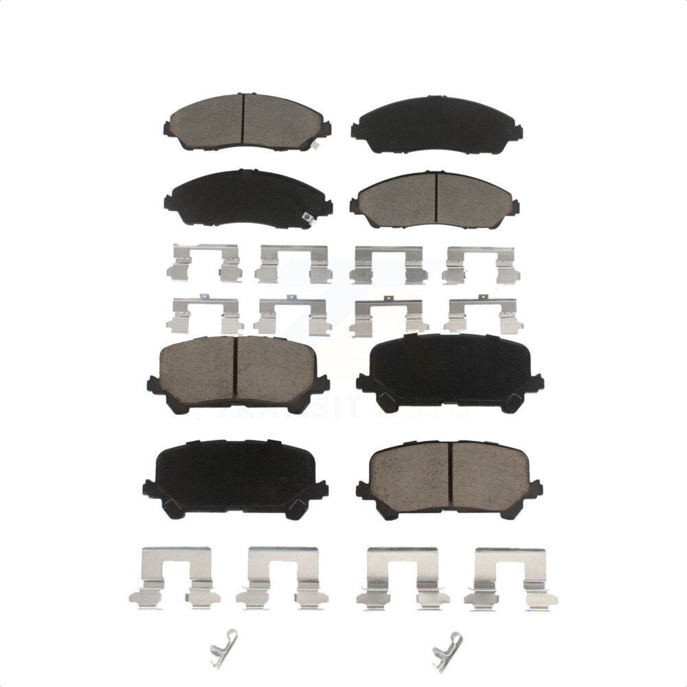 Front Rear Ceramic Brake Pads Kit For Honda Pilot Acura MDX Ridgeline KCX-100297