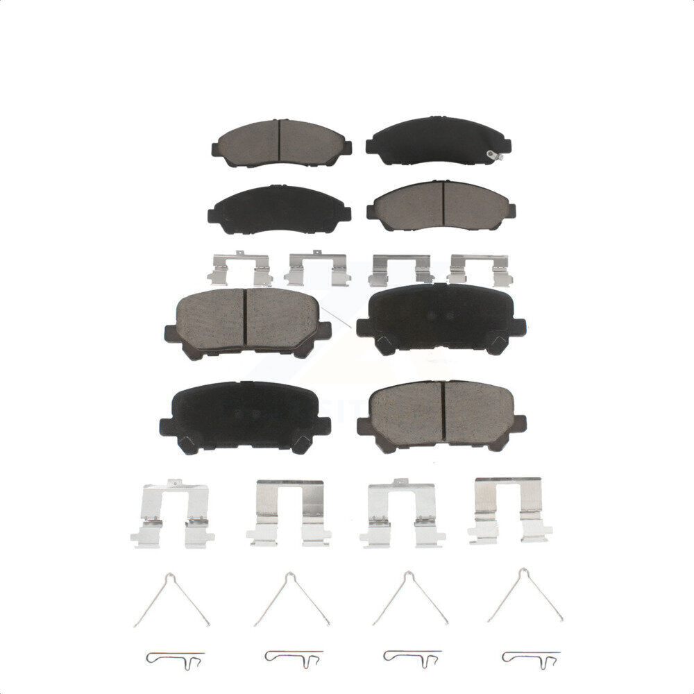 Front Rear Ceramic Brake Pads Kit For Honda Pilot Acura MDX ZDX KCX-100465