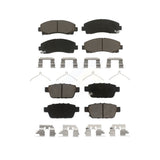Front Rear Ceramic Brake Pads Kit For Honda Ridgeline Acura TL KCX-100454