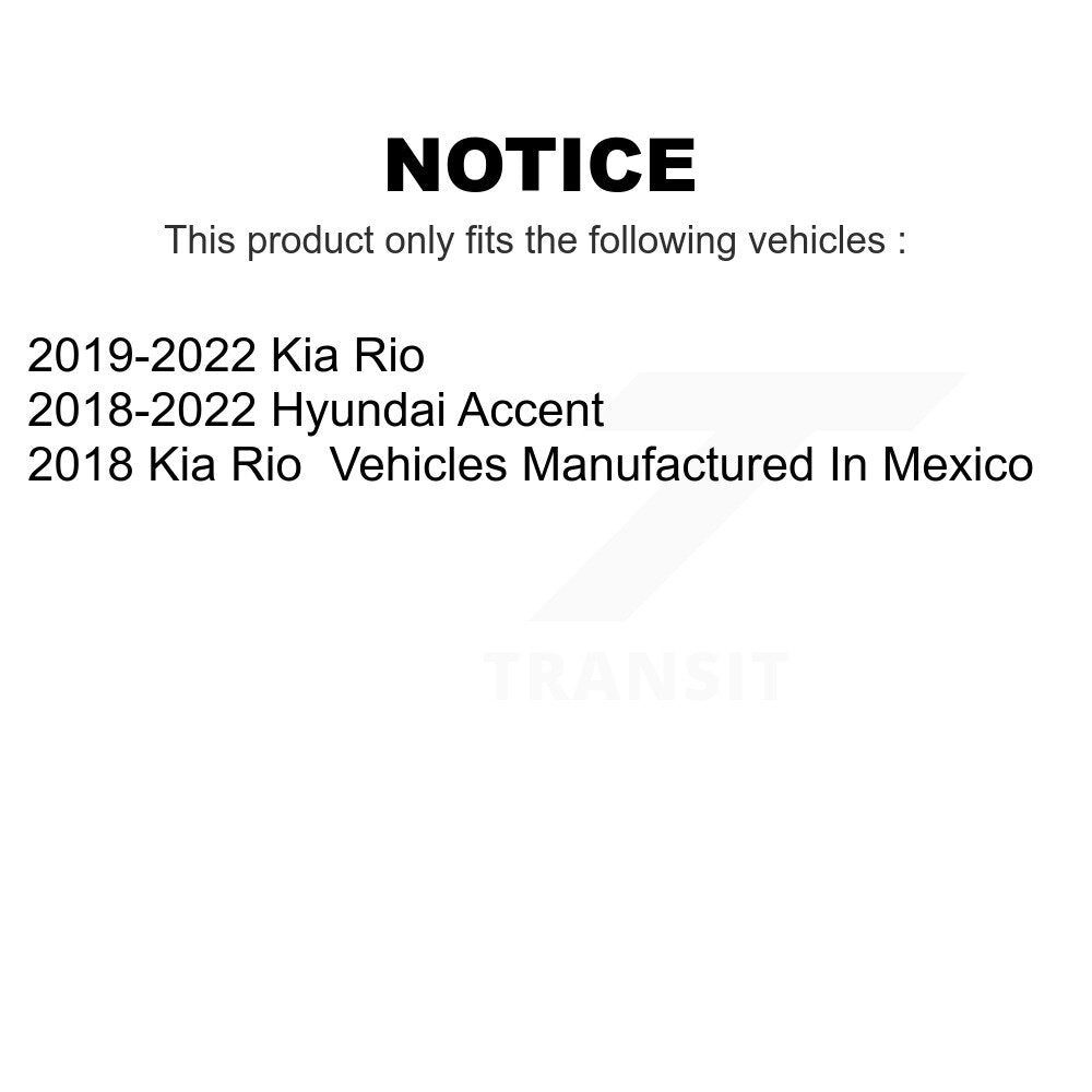 Front Rear Ceramic Brake Pads Kit For Hyundai Accent Kia Rio KCX-100061