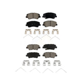 Front Rear Ceramic Brake Pads Kit For Hyundai Accent Kia Rio KCX-100061