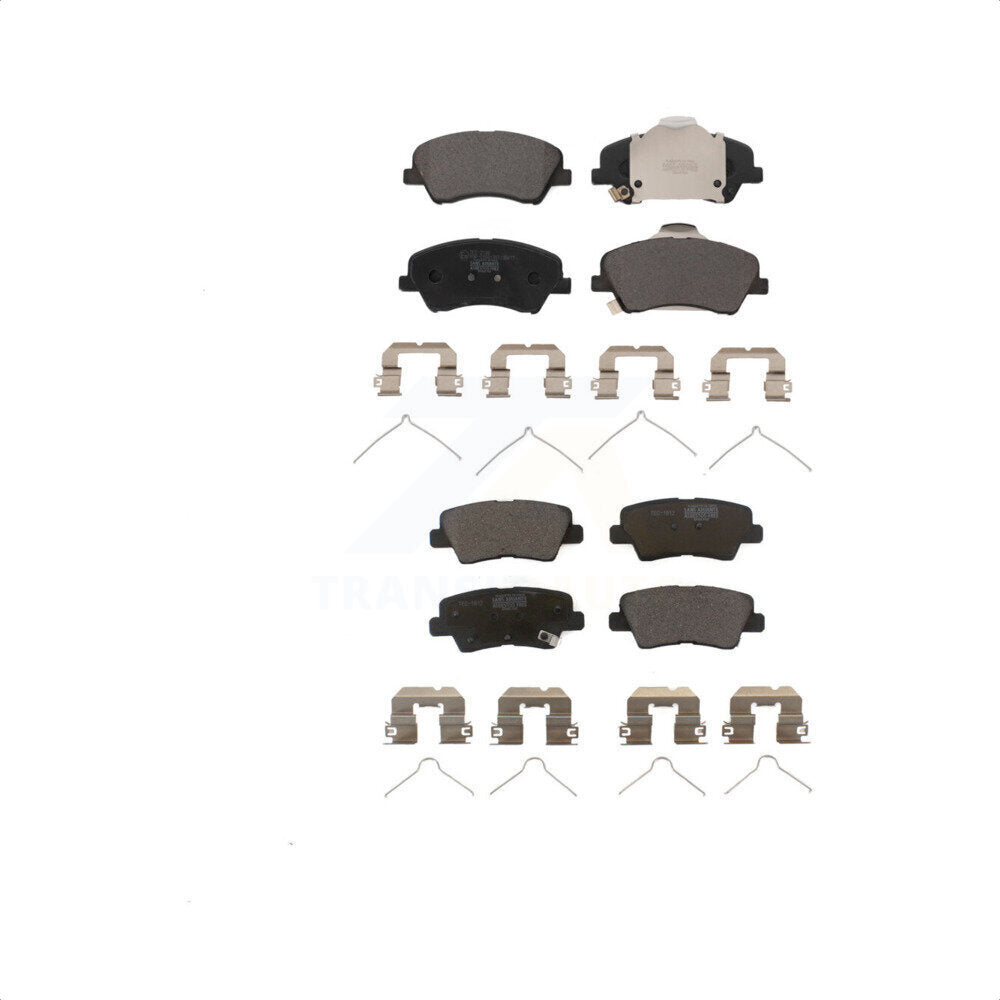 Front Rear Ceramic Brake Pads Kit For Hyundai Accent Kia Rio KTC-100642