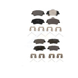 Front Rear Ceramic Brake Pads Kit For Hyundai Accent Kia Rio KTC-100642