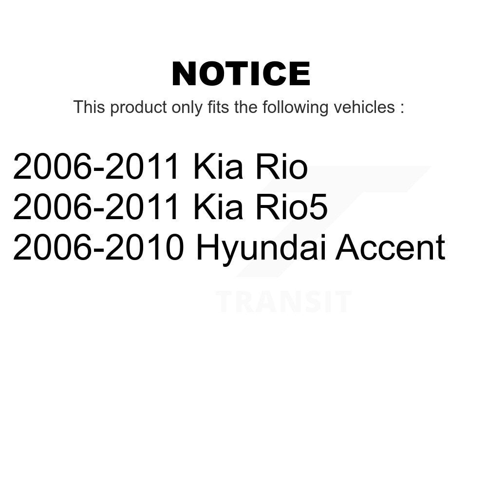 Front Rear Ceramic Brake Pads Kit For Hyundai Accent Kia Rio Rio5 KCX-100151