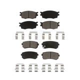 Front Rear Ceramic Brake Pads Kit For Hyundai Accent Kia Rio Rio5 KCX-100151