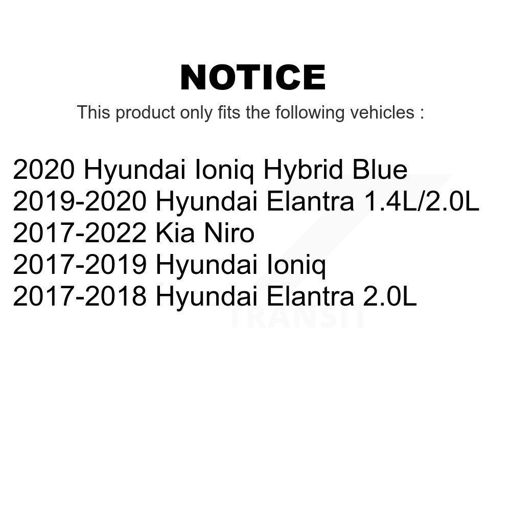 Front Rear Ceramic Brake Pads Kit For Hyundai Elantra Kia Niro Ioniq KCX-100367