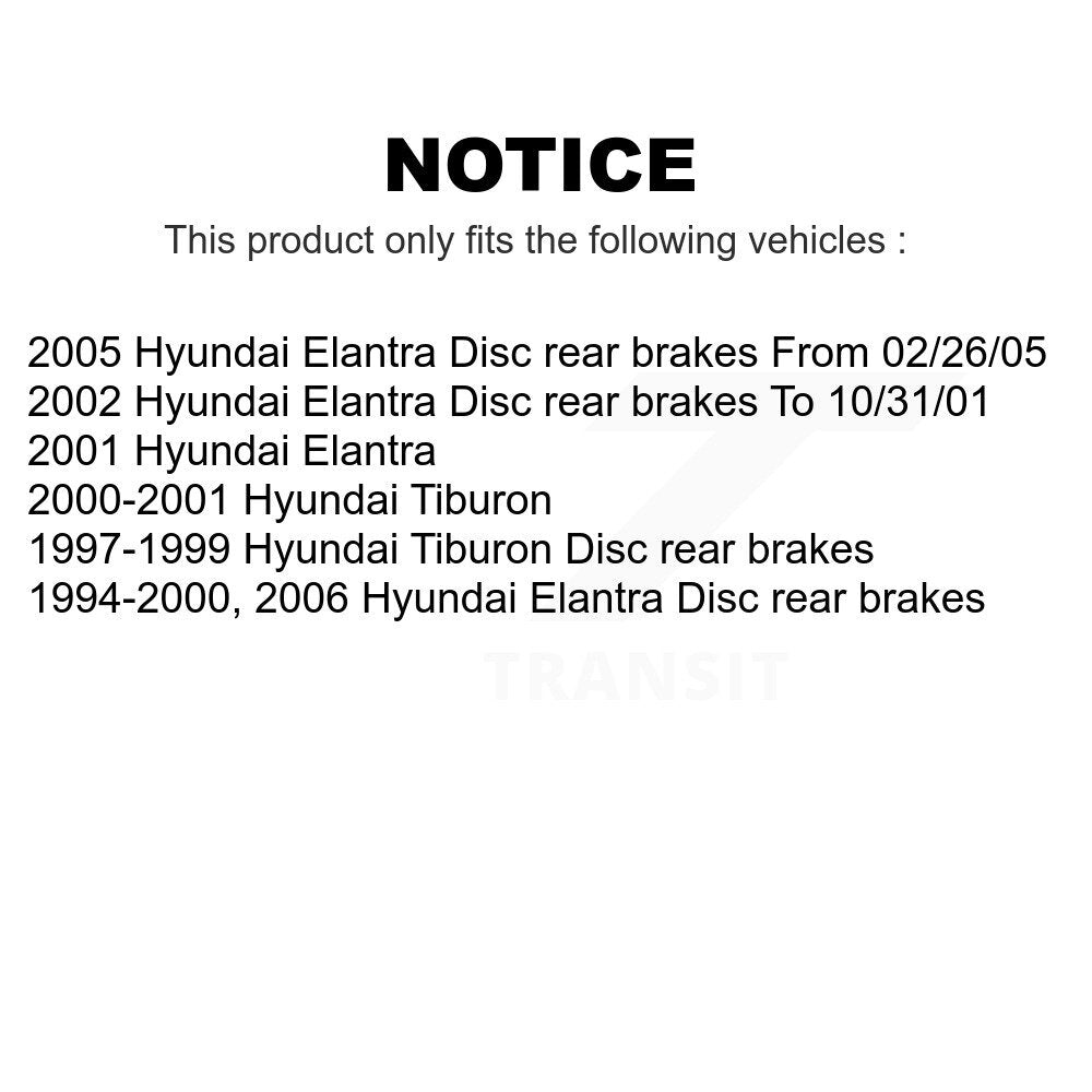 Front Rear Ceramic Brake Pads Kit For Hyundai Elantra Tiburon KTC-100365