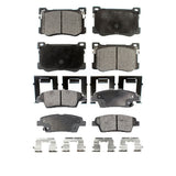 Front Rear Ceramic Brake Pads Kit For Hyundai Genesis G80 Kia K900 KTC-100300