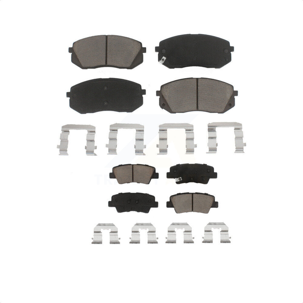 Front Rear Ceramic Brake Pads Kit For Hyundai Sonata Kia Cadenza Soul EV KCX-100266