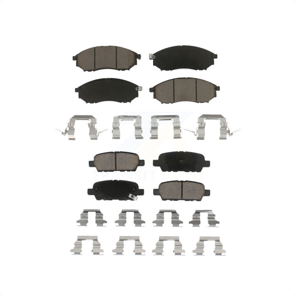 Front Rear Ceramic Brake Pads Kit For INFINITI Nissan G37 Murano G35 FX35 M35 350Z EX35 M37 QX70 370Z G25 Q70 Q70L M45 Q40 FX37 QX50 FX45 M56 EX37 M35h Renault Koleos KCX-100255