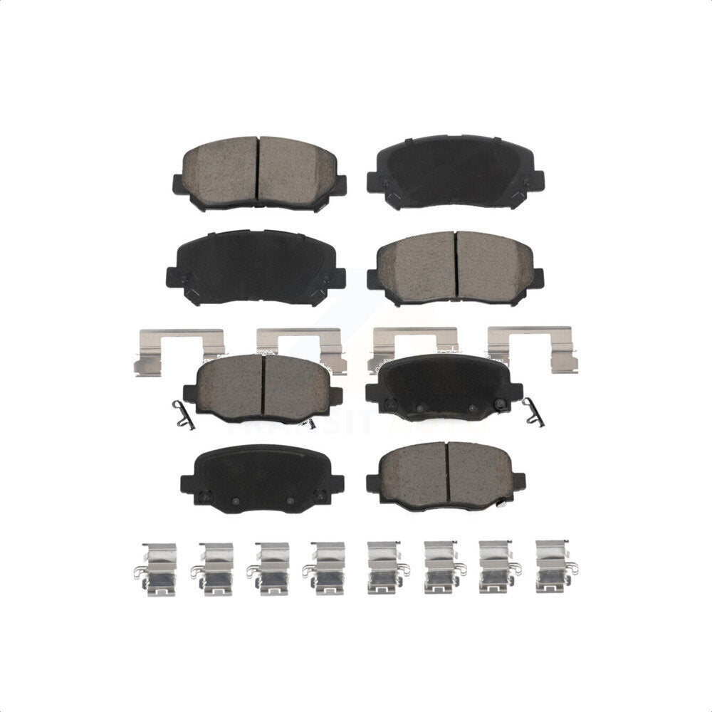 Front Rear Ceramic Brake Pads Kit For Jeep Cherokee Chrysler 200 KCX-100011