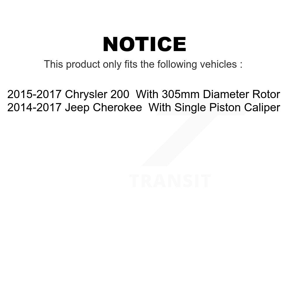 Front Rear Ceramic Brake Pads Kit For Jeep Cherokee Chrysler 200 KCX-100012