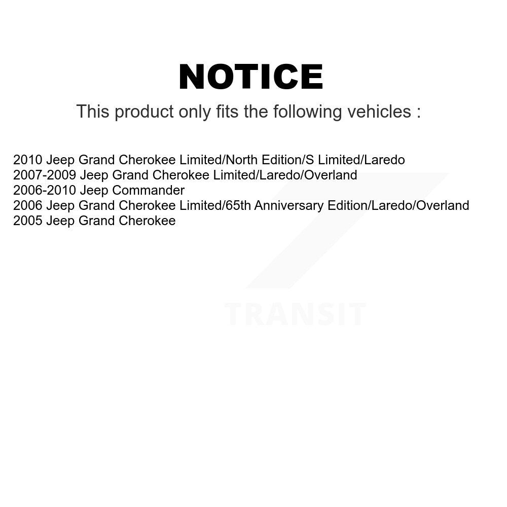 Front Rear Ceramic Brake Pads Kit For Jeep Grand Cherokee Commander KTC-100054